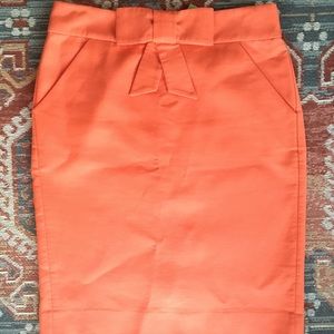 JCrew pencil skirt with bow